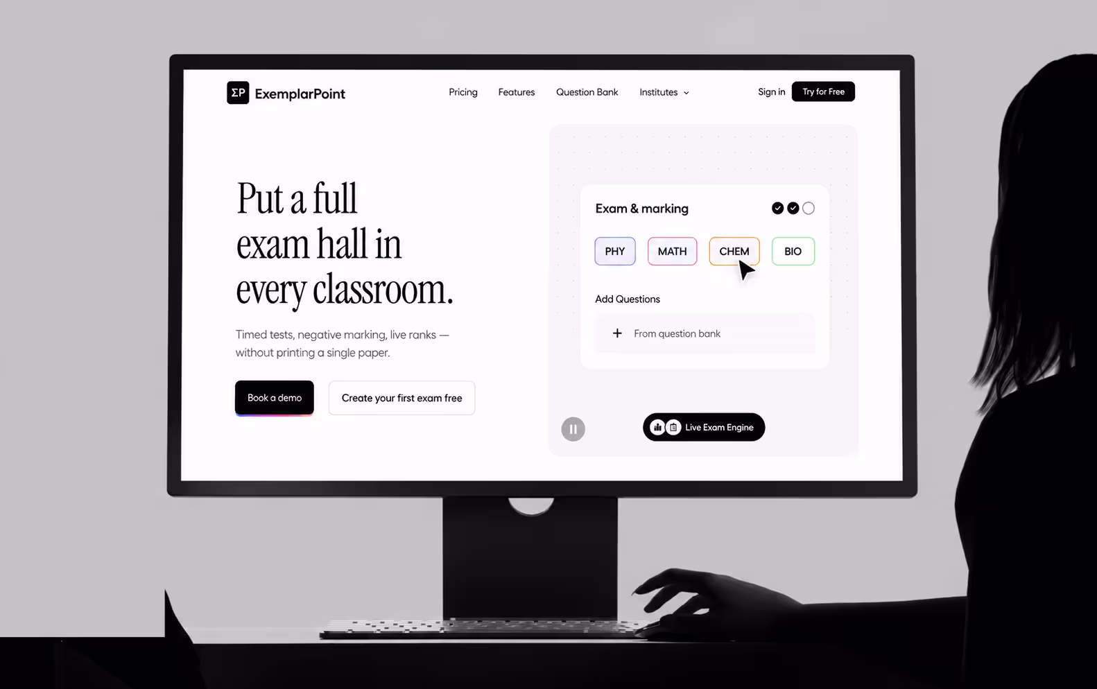 Exemplarpoint — full homepage
